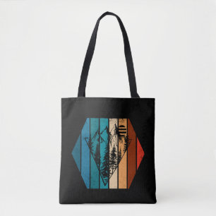 Minimalistischer Kiefernwald Vintag Tasche