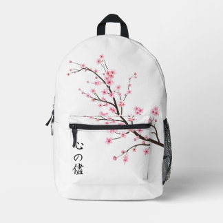 Minimalistischer Kirschblüten-Rucksack Bedruckter Rucksack