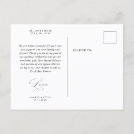Minimalistischer Klassiker Vielen Dank, Postcard Einladungspostkarte