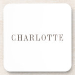 Minimalistischer klassischer Beruflicher Name Getränkeuntersetzer<br><div class="desc">Verschiedene Größen- und Typoptionen,  leicht zu bedienendes Erstellungswerkzeug. Sie müssen nur den Namen ändern.</div>