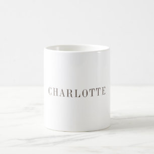 Minimalistischer klassischer Beruflicher Name Kaffeetasse