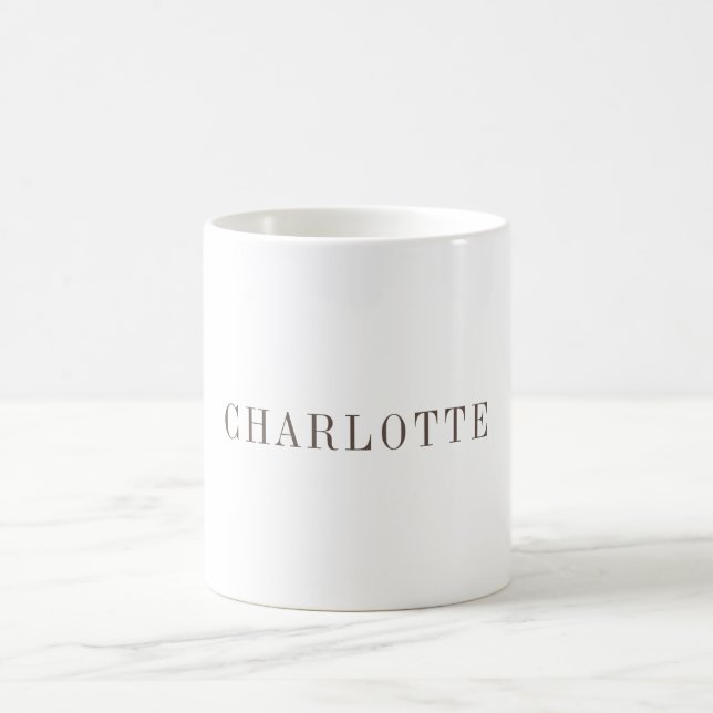 Minimalistischer klassischer Beruflicher Name Kaffeetasse (Mittel)
