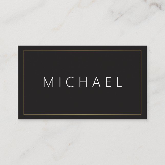 Minimalistischer klassischer goldener Hintergrund Visitenkarte (Vorderseite)