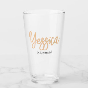 Minimalistischer klassischer goldener Name einfach Glas