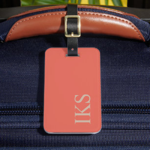 Minimalistischer klassischer monogrammierter chicf gepäckanhänger
