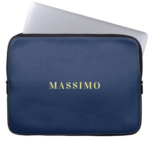 Minimalistischer Klassischer Professioneller Blau Laptopschutzhülle