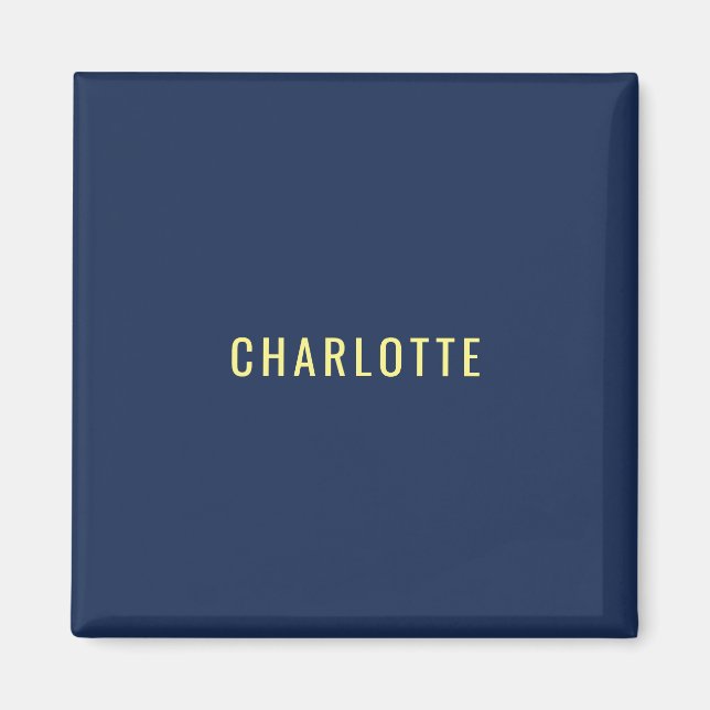 Minimalistischer Klassischer Professioneller Blau  Magnet (Vorne)