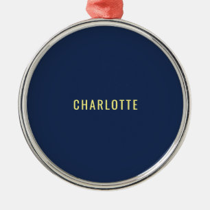 Minimalistischer Klassischer Professioneller Blau Ornament Aus Metall
