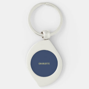 Minimalistischer Klassischer Professioneller Blau  Schlüsselanhänger