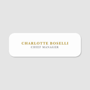 Minimalistischer Klassischer Professioneller Goldf Namensschild