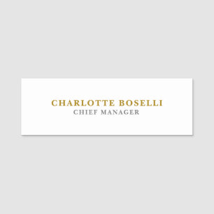 Minimalistischer Klassischer Professioneller Goldf Namensschild