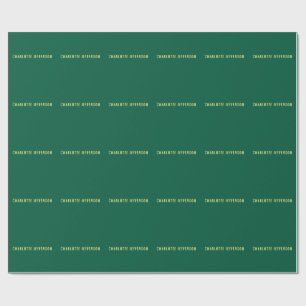 Minimalistischer Klassischer Professioneller Grün  Geschenkpapier