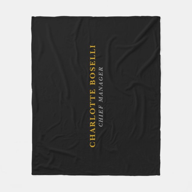 Minimalistischer klassischer professioneller Schwa Fleecedecke (Vorderseite)