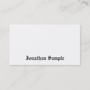 Minimalistischer klassischer Text Nostalgie Look T Visitenkarte