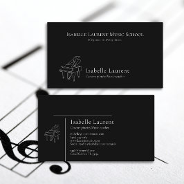Minimalistischer Klavierlehrer Visitenkarte