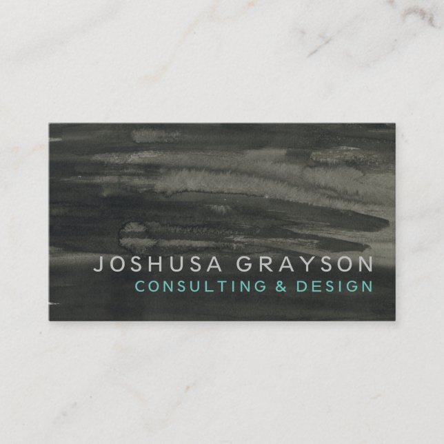 Minimalistischer Kohleabfall Beruflich Visitenkarte (Vorderseite)
