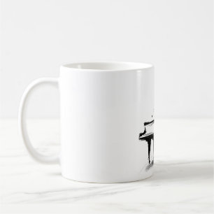 Minimalistischer Konzertskizzen-Musik Kaffeetasse
