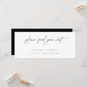 Minimalistischer Kopfkassenkarten für Hochzeitstis Einladung