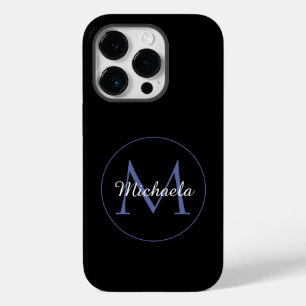 Minimalistischer Kreis moderner Monogramm-Anfangsn Case-Mate iPhone 14 Pro Hülle