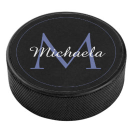 Minimalistischer Kreis moderner Monogramm-Anfangsn Eishockey Puck