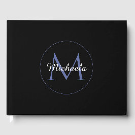 Minimalistischer Kreis moderner Monogramm-Anfangsn Gästebuch