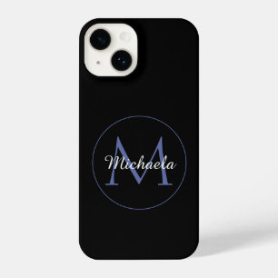 Minimalistischer Kreis moderner Monogramm-Anfangsn iPhone 14 Hülle