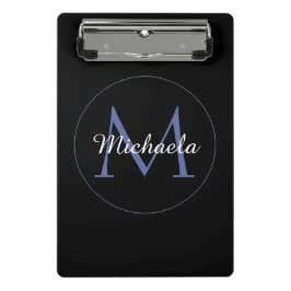 Minimalistischer Kreis moderner Monogramm-Anfangsn Mini Klemmbrett