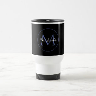 Minimalistischer Kreis moderner Monogramm-Anfangsn Reisebecher