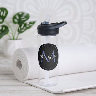 Minimalistischer Kreis moderner Monogramm-Anfangsn Trinkflasche