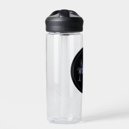 Minimalistischer Kreis moderner Monogramm-Anfangsn Trinkflasche