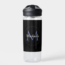 Minimalistischer Kreis moderner Monogramm-Anfangsn Trinkflasche