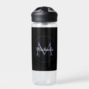 Minimalistischer Kreis moderner Monogramm-Anfangsn Trinkflasche