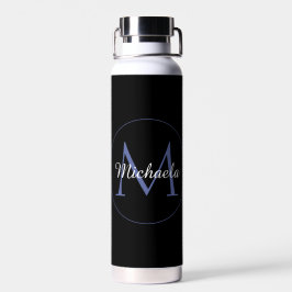 Minimalistischer Kreis moderner Monogramm-Anfangsn Trinkflasche