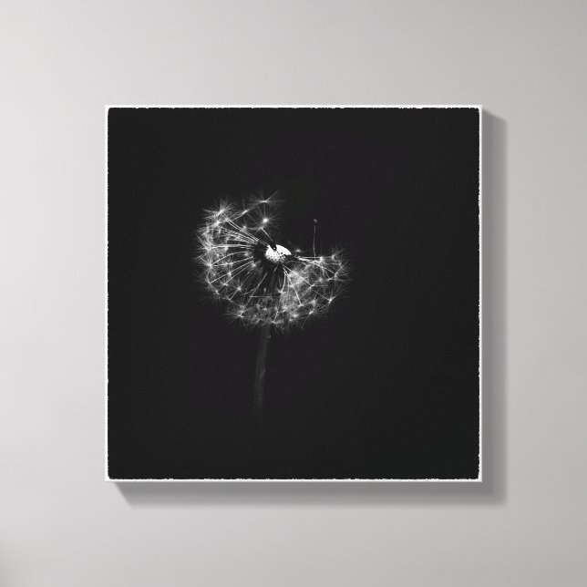 Minimalistischer Kronleuchter Gone to Seed Black a Leinwanddruck (Vorderseite)