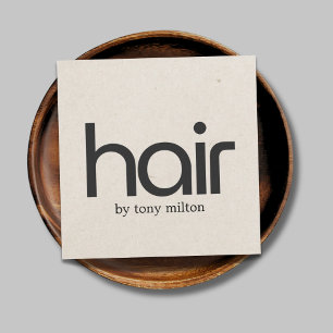 Minimalistischer, kühne Beige Natural Black Hair S Quadratische Visitenkarte