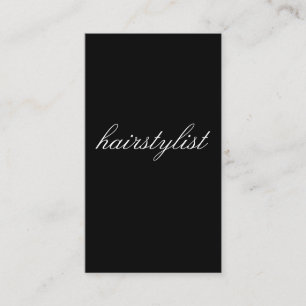 Minimalistischer kursiver Text   Friseurin Visitenkarte