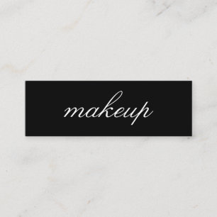 Minimalistischer kursiver Text   Make-up Mini Visitenkarte