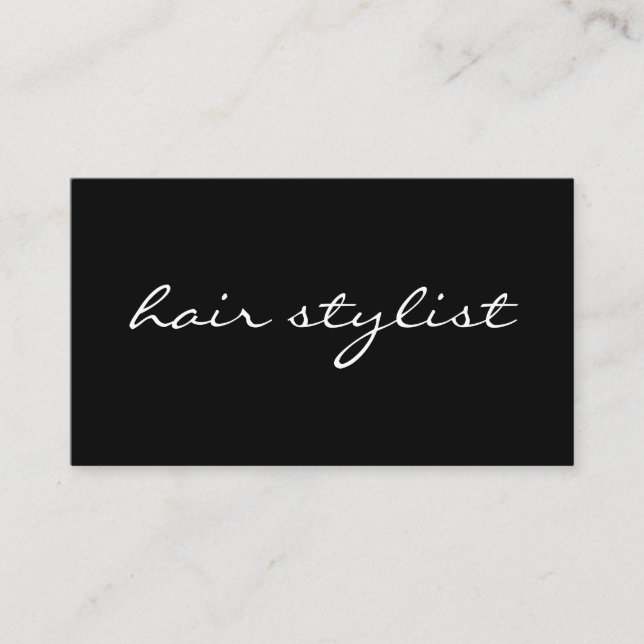Minimalistischer kursiver Text Visitenkarte (Vorderseite)