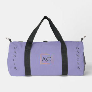 Minimalistischer Lavendel-Individuelle Name und Mo Duffle Bag