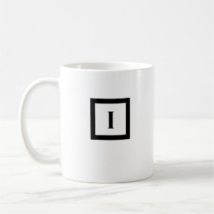 Minimalistischer Letter I Black & White Kaffeetasse