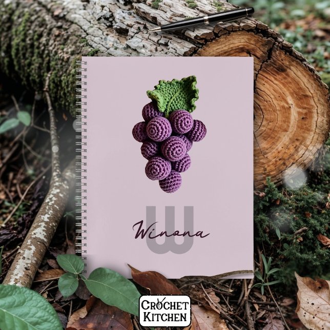 Minimalistischer Lila Oma Chic Crochet Name Notizbuch (Von Creator hochgeladen)