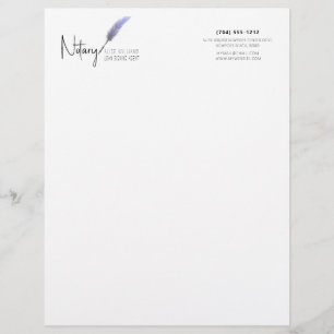 Minimalistischer Lila und weißer einfacher moderne Briefbogen