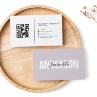 Minimalistischer Lilac Lavender QR Code Modern