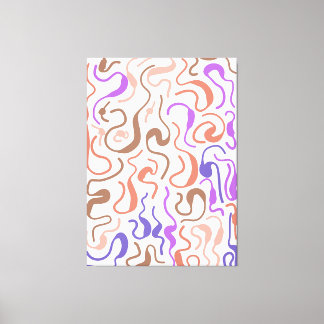 Minimalistischer Linien-Stil-Leinwanddruck gespann Leinwanddruck