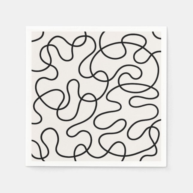 Minimalistischer Linienwebstuhl Serviette (Vorderseite)