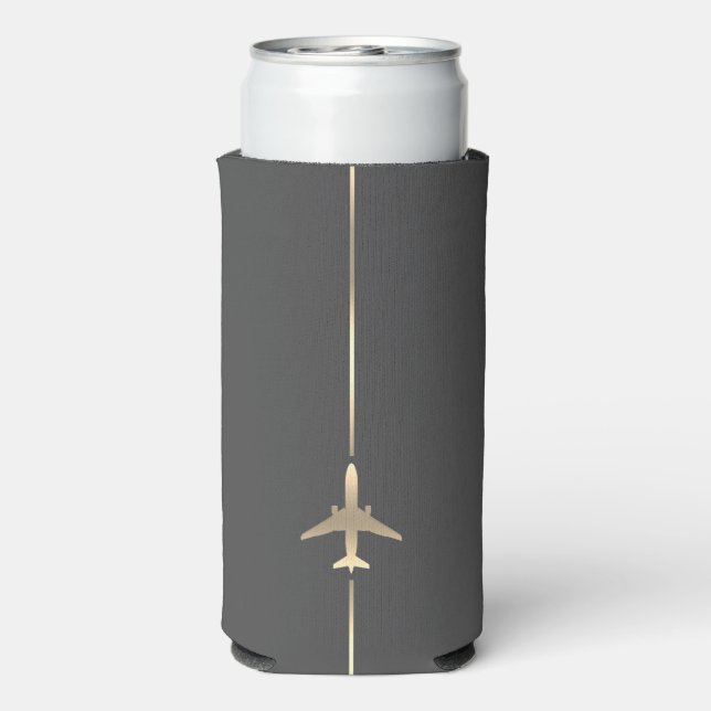Minimalistischer Luftfahrt-Seltzer kann kühlen Selters Dosenkühler (Seltzer Rückseite)