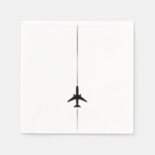 Minimalistischer Luftverkehr - Neapel Serviette