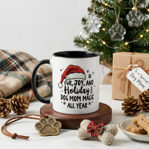 Minimalistischer lustiger Weihnachtsmützen- & Typo Tasse