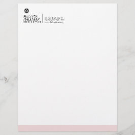 Minimalistischer Luxe-Logo-Designer Rosa Briefkopf