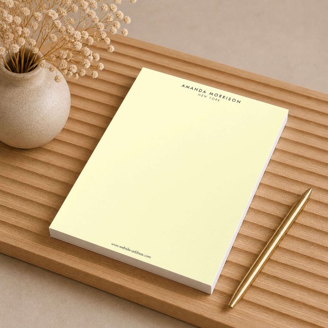 Minimalistischer Luxus Gelb Notizblock (Von Creator hochgeladen)
